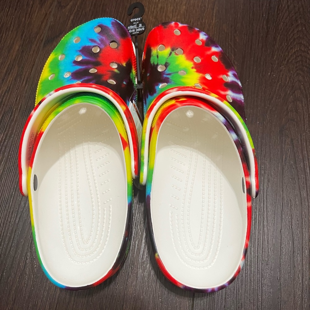 Classic Tye Dye Rainbow Crocs